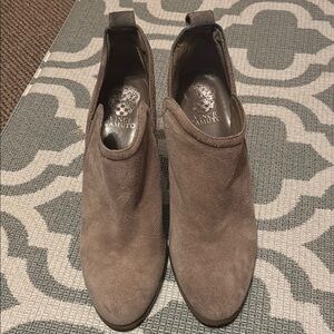 Vince Camuto Taupe Suede Ankle Boots